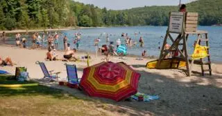 Swimming in Gatineau Park