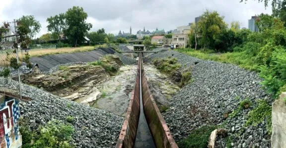 Timber slide ravine, 2020. Amelia Island (right) and Victoria Island (left).