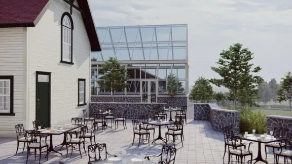 Future terrasse à la ferme Moore