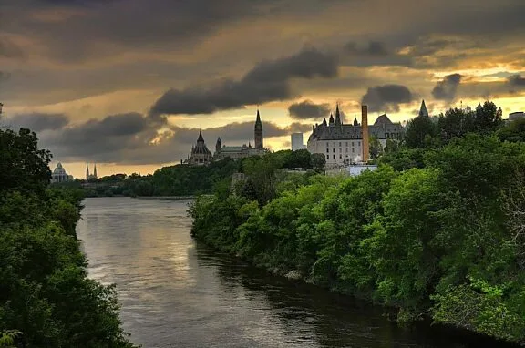 View of Parliament Hill from the Portage Bridge