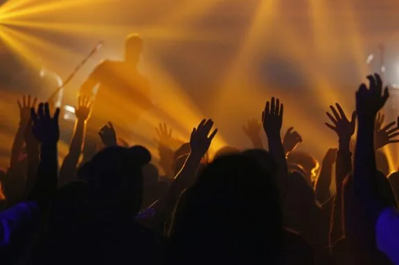 Picture of people at a concert
