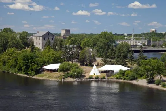 Vue aérienne de l'Île Victoria