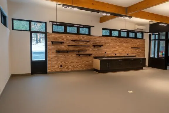 L'intérieur du mini-chalet