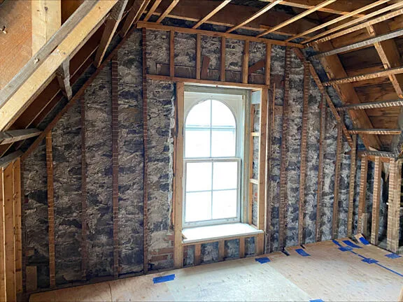 Inside 24 Sussex after abatement of designated substances and removal of obsolete mechanical, heating and electrical systems.