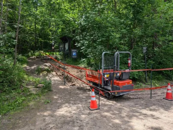 Trailhead impact, July 2024.