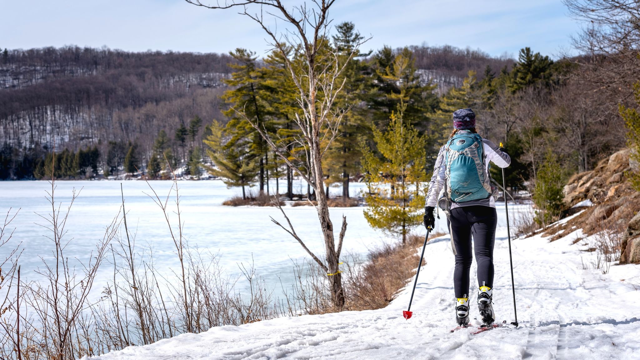 Ski de fond dans le secteur du lac Philippe.