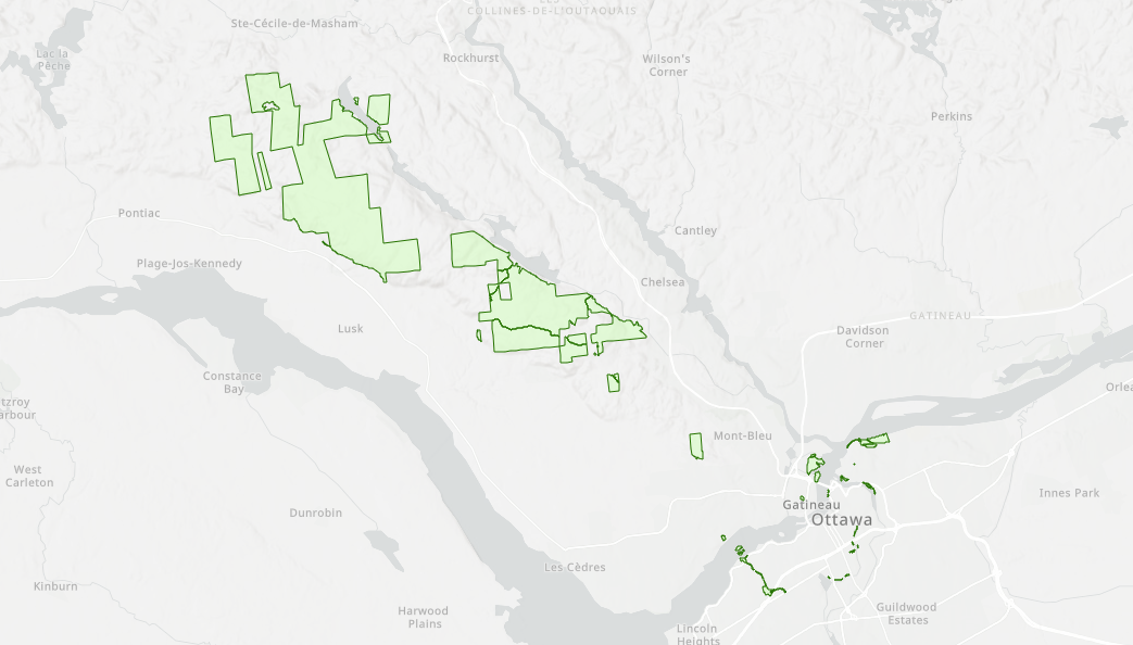 map of Gatineau Park