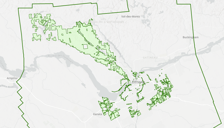 Map of Gatineau Park