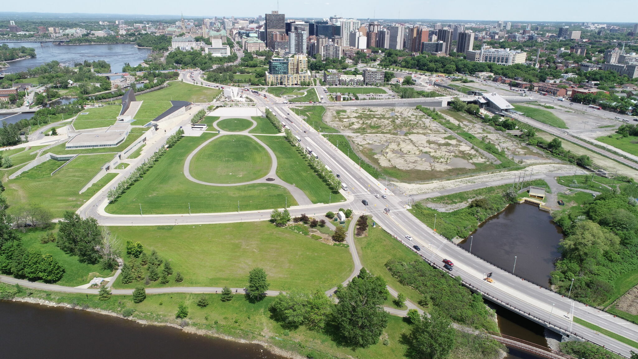 Vue aérienne des plaines LeBreton