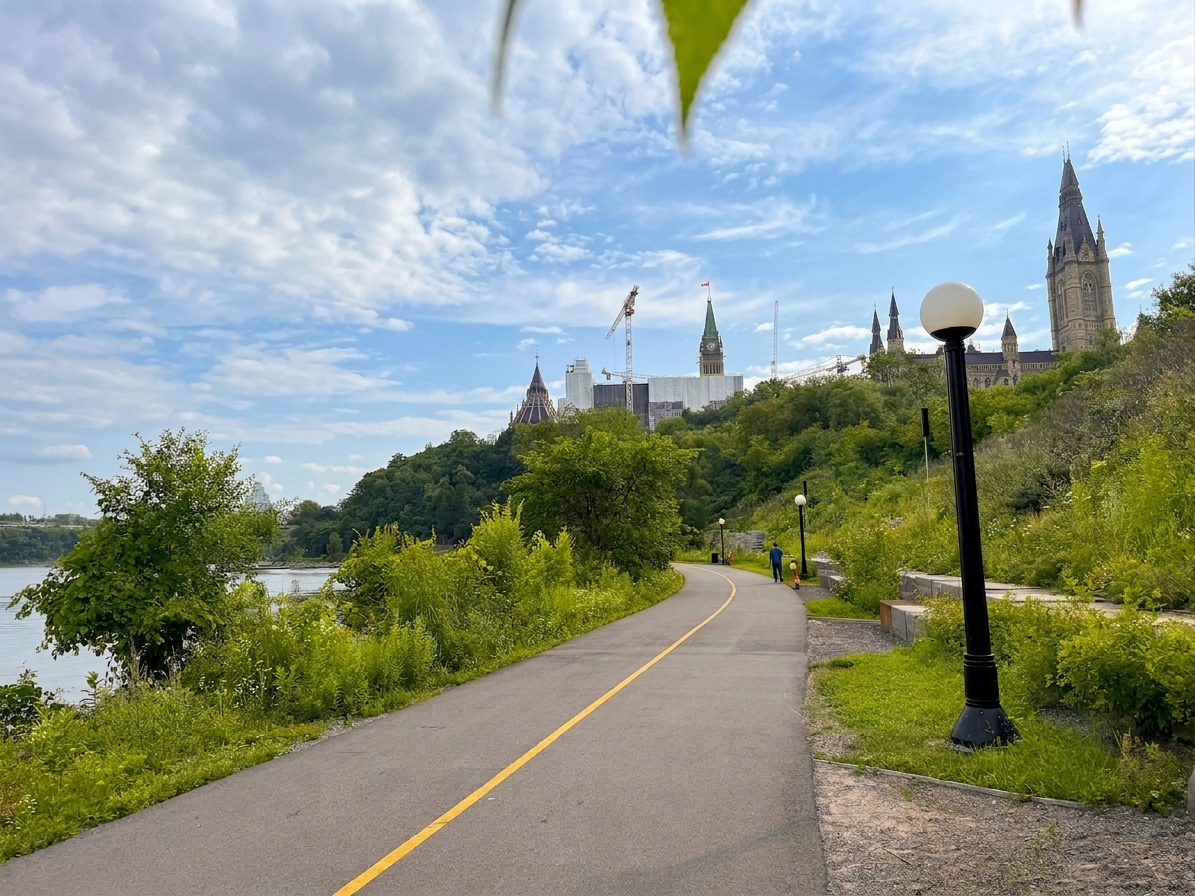 Capital pathway behind parliament