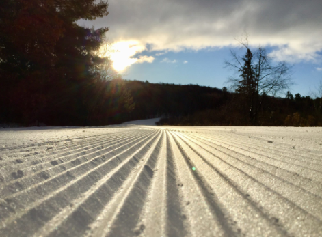 A close up of the cross-country ski trails.