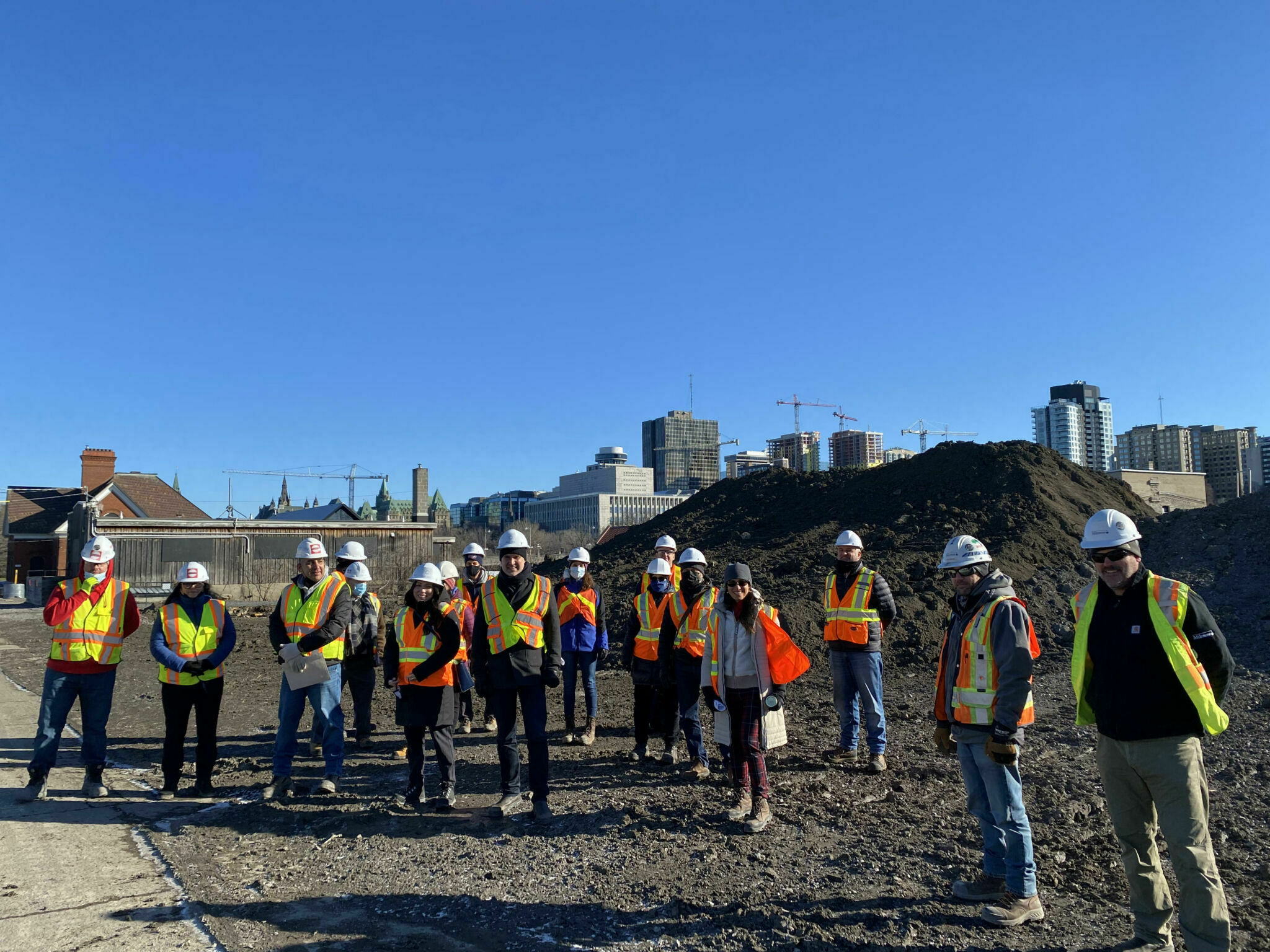 Group of people at remediation site