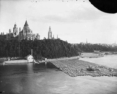 Ruines d’une scierie au bord de la rivière, Bibliothèque et Archives Canada